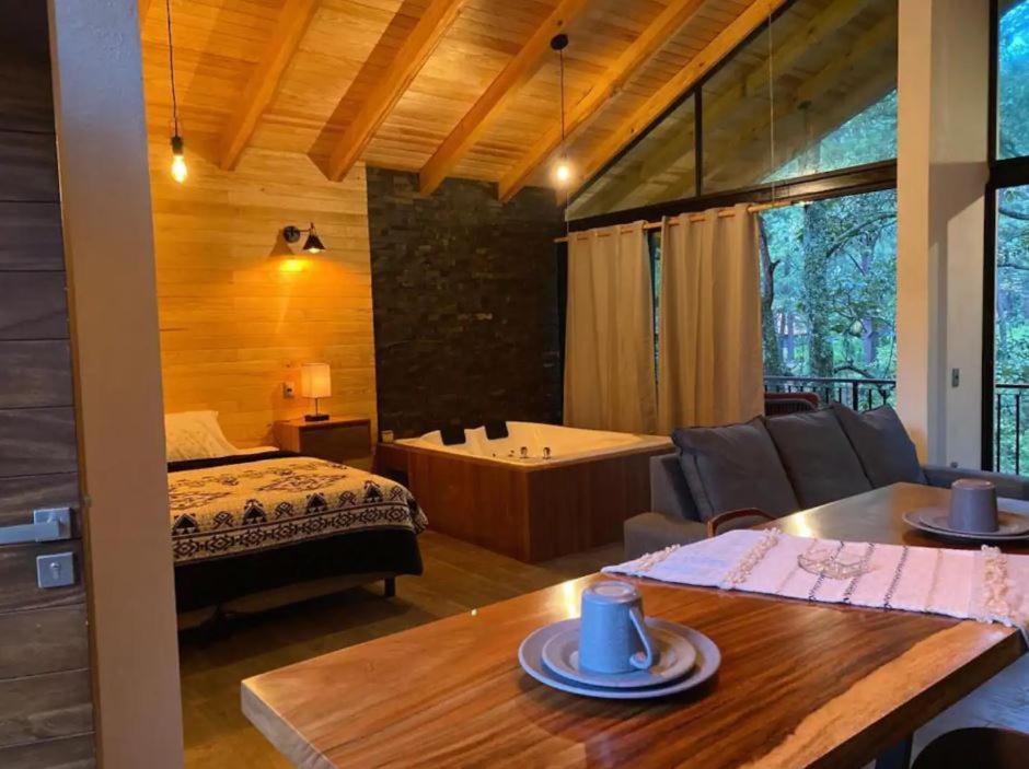 Cabana De Lujo Con Jacuzzi A 10 Min Del Pueblo Mazamitla Exterior foto